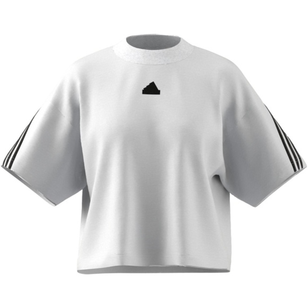 Adidas White Gray Oversized Short Sleeve Hoodie Large